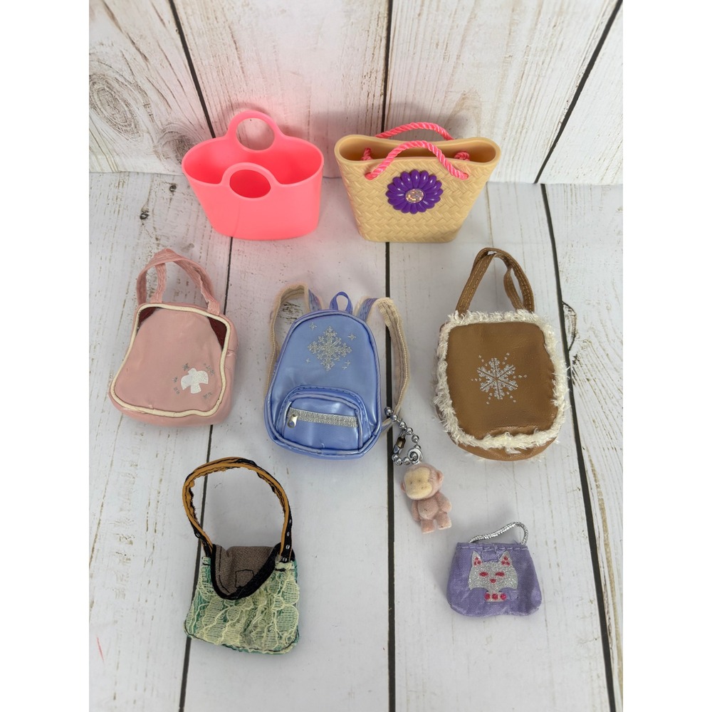 Bratz Barbie My Scene Mixed Lot of 7 Doll Purses Backpacks Totes Bags Charm